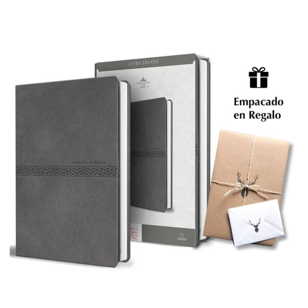 Biblia Letra Grande Tamaño Manual – RVR 1960 Imitacion Piel Gris