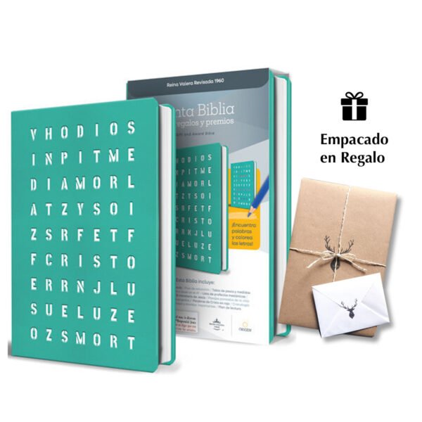 Biblia RVR60 Regalos Y Premios/ Turquesa Portada Con Sopa De Letras