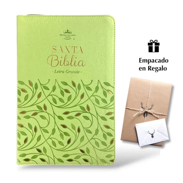 Biblia obsequios y premios RVR60 – Verde olivo – Imitación Piel – Cierre
