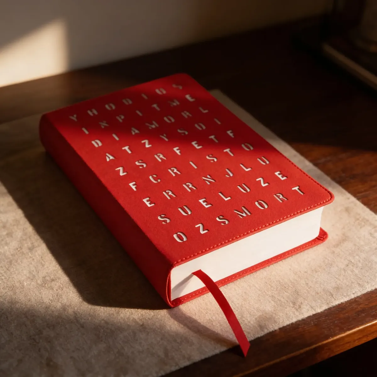 Biblia RVR1960 Para Regalos y Premios – Imitacion Piel Rojo Con Sopa De Letras - Imagen 4